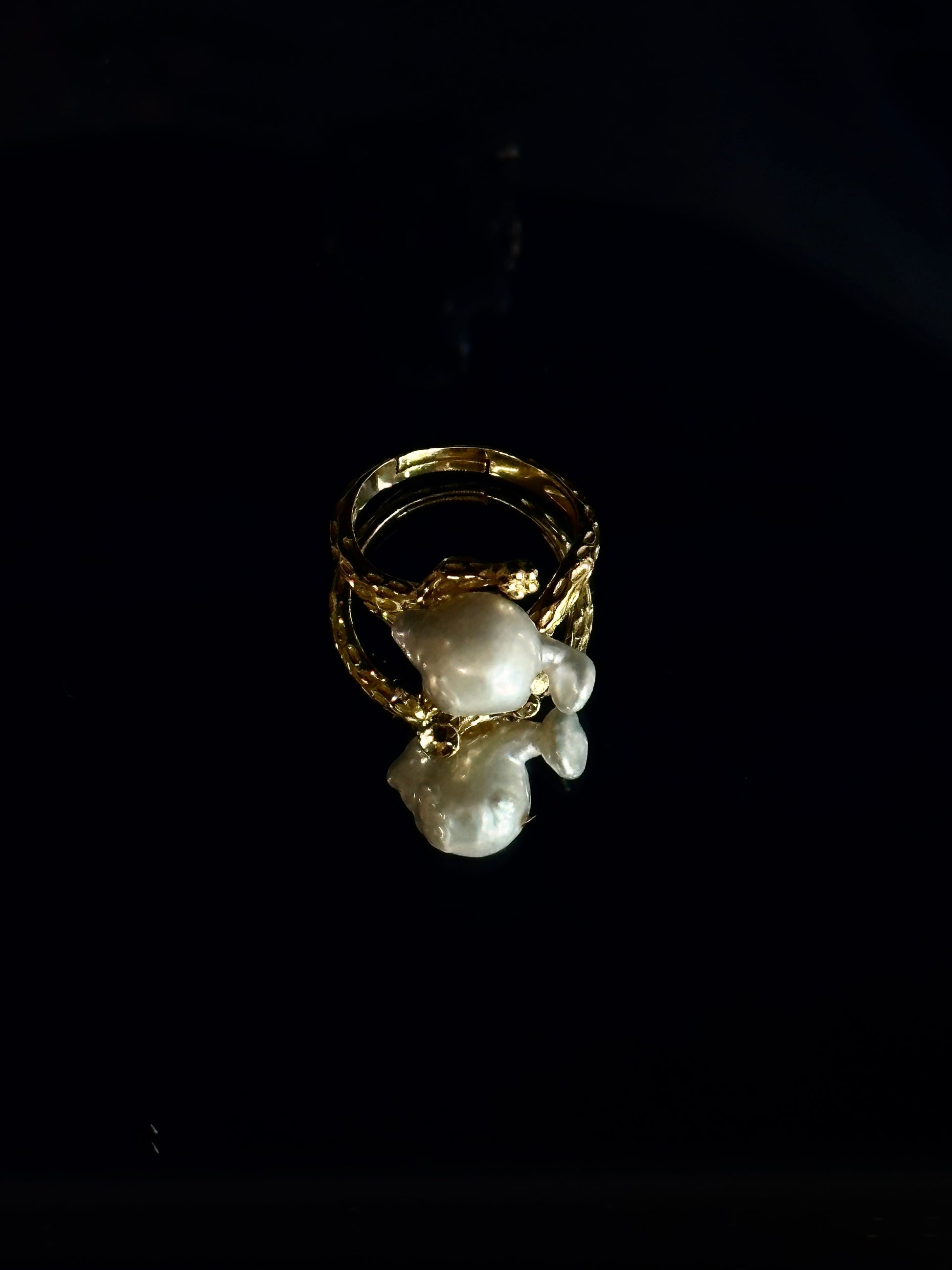Customized Heterosexual Baroque Pearl Ring