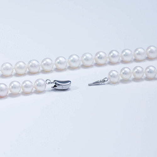 8.5-9.5 mm 18 Inch AAA White Freshwater Pearl Necklace