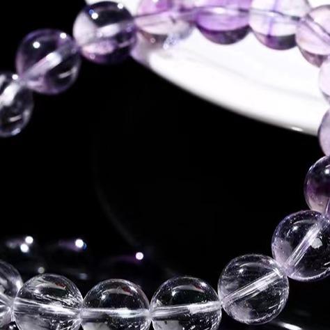 Natural Purple Gradient Super Seven Quartz Bracelet Clear Round Beads Women Men Fashion Stone Wealthy Gift 11MM