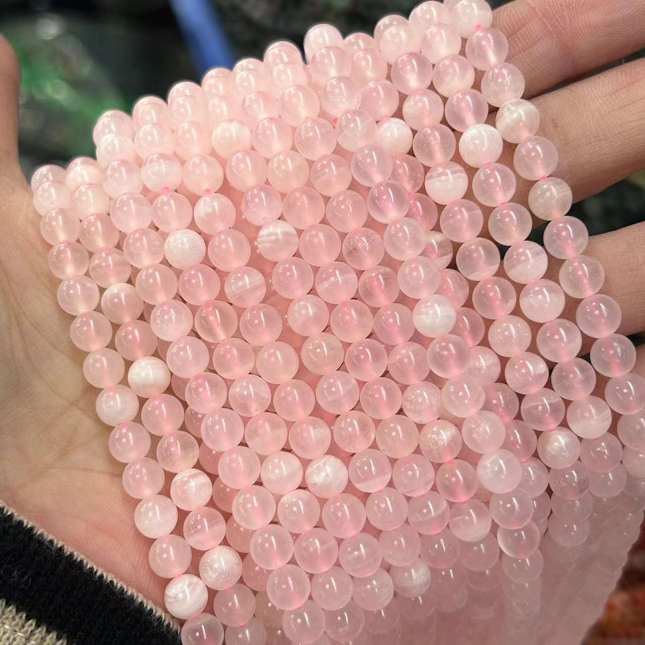 Natural Pink Calcite Loose Beads 8mm