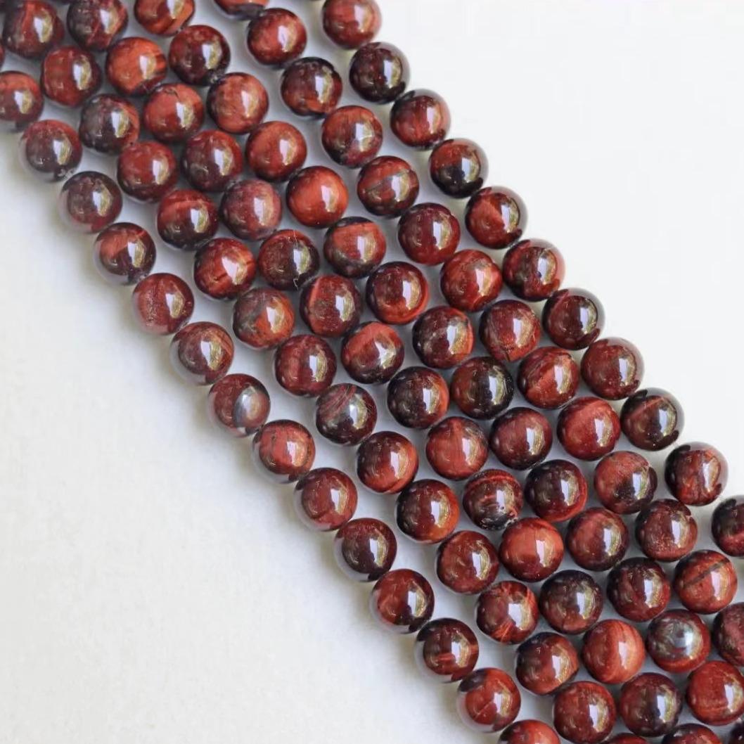 3A Natural Red Tiger Eye Stone Loose Beads 8mm