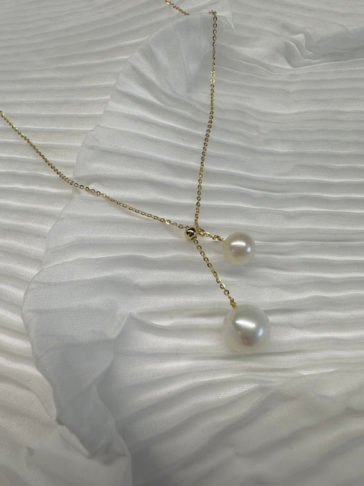 Fashionable Simple Series Y-shaped Pull-out Adjustable Pearl Necklace