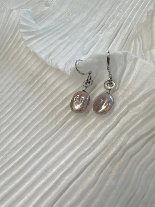 Colorful Baroque Series Mother-Of-Pearl Earrings