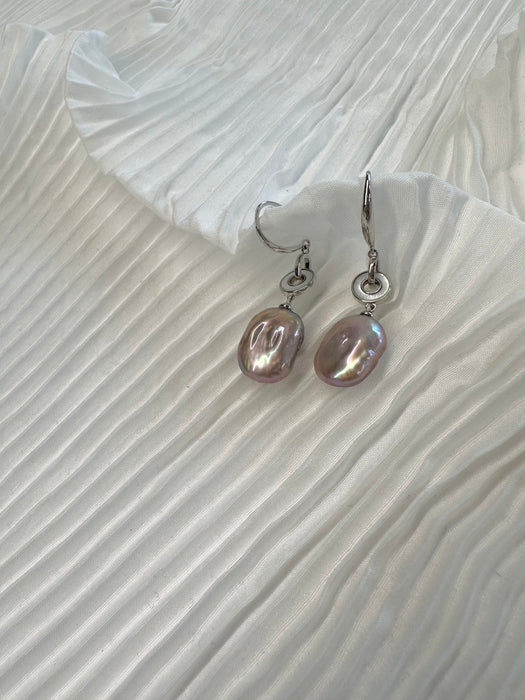 Colorful Baroque Series Mother-Of-Pearl Earrings