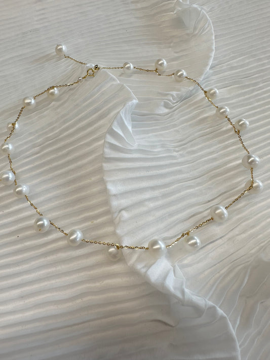 Gypsophila Series Irregular Pearl Necklace