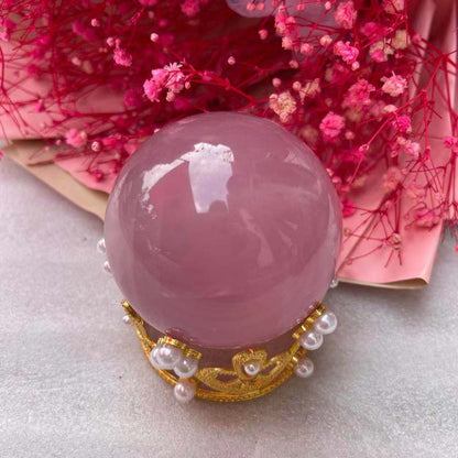 Hexagonal Pink Crystal Ball