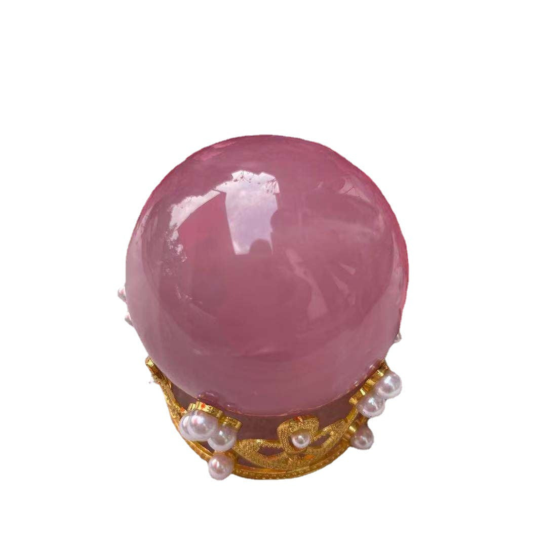 Hexagonal Pink Crystal Ball