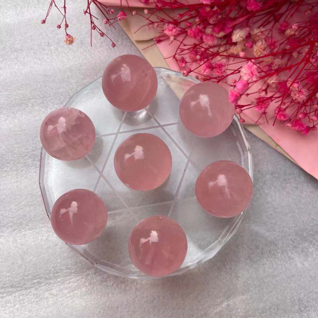 Hexagonal Pink Crystal Ball