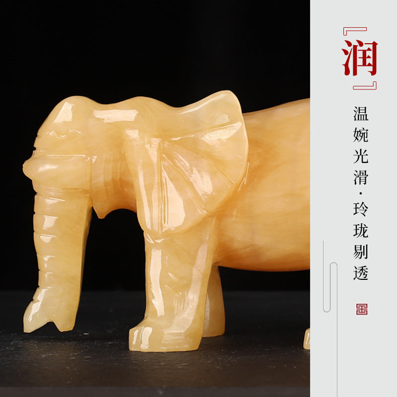 Yellow Jasper Elephant