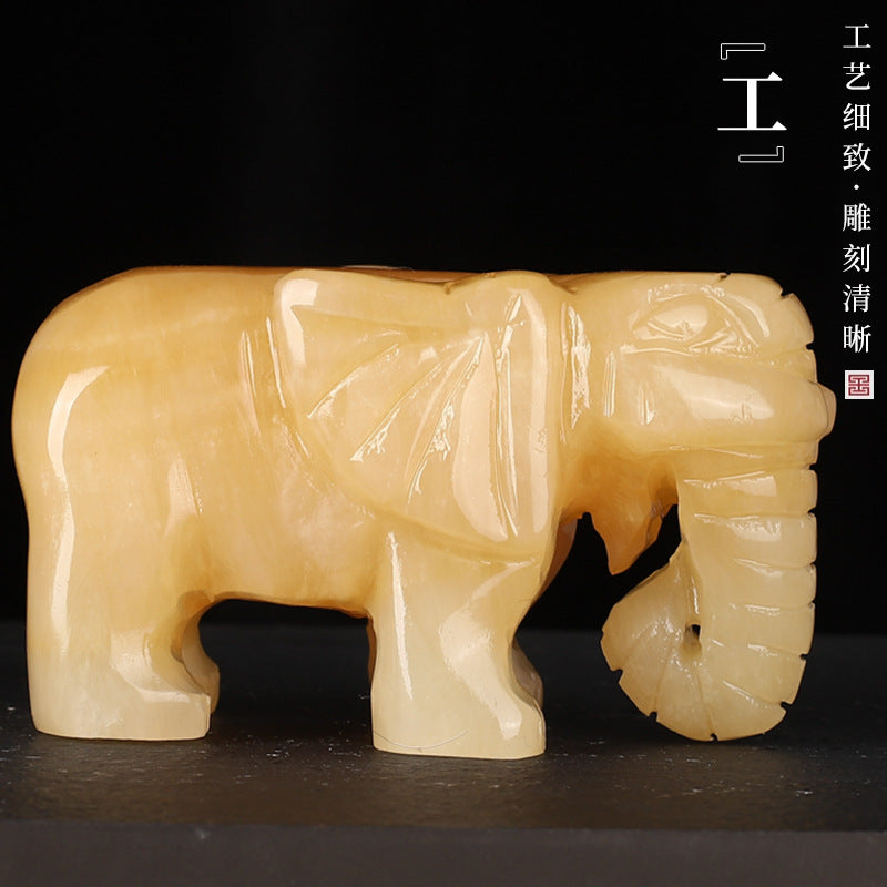 Yellow Jasper Elephant