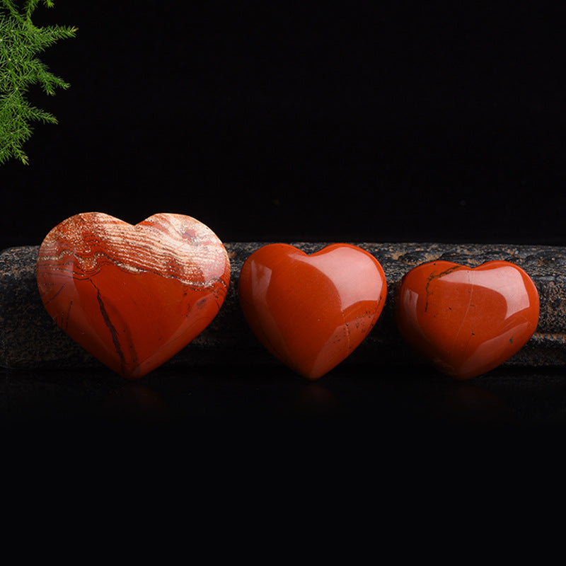 Heart-shaped red jasper