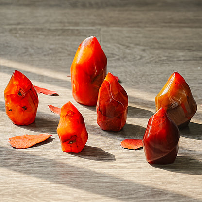 Natural  Carnelian Torch Carving