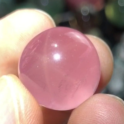 Hexagonal Pink Crystal Ball