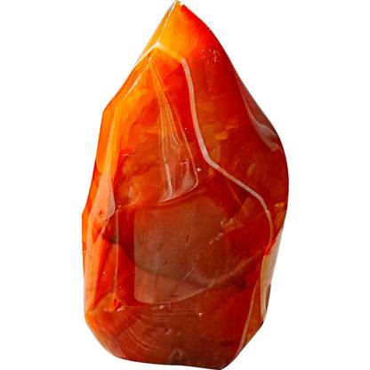 Natural  Carnelian Torch Carving