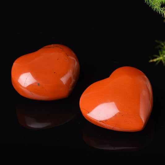 Heart-shaped red jasper