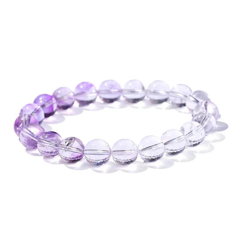 Natural Purple Gradient Super Seven Quartz Bracelet Clear Round Beads Women Men Fashion Stone Wealthy Gift 11MM